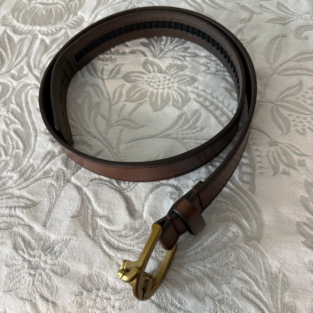 NO Holes Heavy Duty Automatic Buckle Belt Cognac Brown SzS Country Ranch Durable